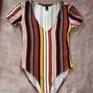 Striped bodysuit